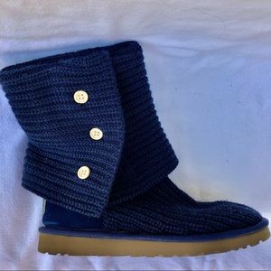 Ugg Boot 8 Navy Crochet